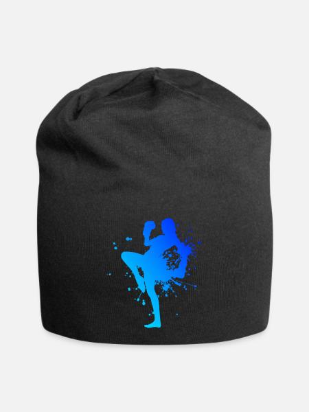Boxen Kickboxer Kickboxen Kickbox Herren - Jersey-Beanie - Schwarz