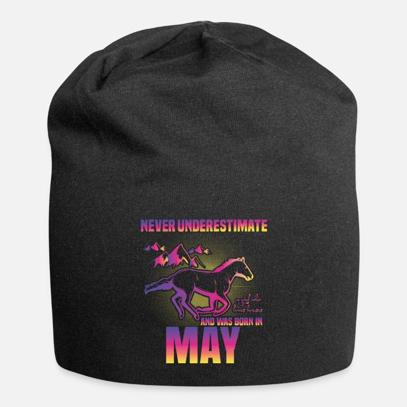 Dieses Mädchen liebt Pferde | Mai - Jersey-Beanie - Schwarz