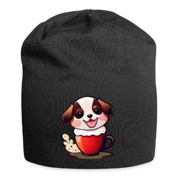 Le chien : le meilleur ami de l’homme - Bonnet en jersey - noir - Devant