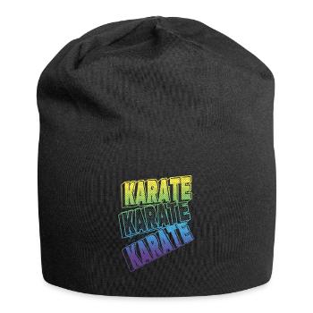 Karaté, Écriture, Arts martiaux, Arts martiaux, Combat, Sports - Bonnet en jersey - noir - Devant