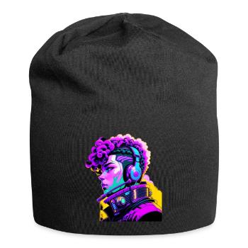 Musik Cyborg Headset - Jersey-Beanie - Schwarz - Vorne