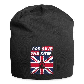 Gott schütze den König Roi Charles III. - Jersey-Beanie - Schwarz - Vorne