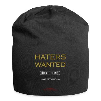 Haters wanted - Jersey-Beanie - Schwarz - Vorne