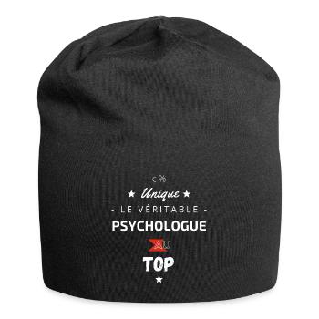 Le véritable psychologue au top - Bonnet en jersey - noir - Devant