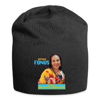 logo Mimi tee shirt blanc - Bonnet en jersey - noir - Devant
