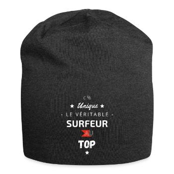 Le véritable surfeur au top - Bonnet en jersey - charbon - Devant