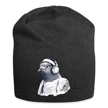 Zaki, die audiophile Taube - Jersey-Beanie - Anthrazit - Vorne