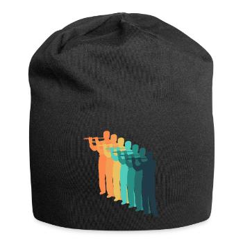 retro flute - Jersey Beanie - black - Front