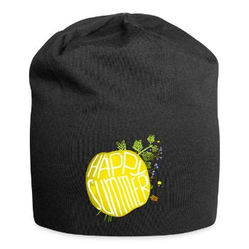 Sommer - Jersey-Beanie - Schwarz - Vorne
