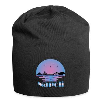 Naples Italie - Naples Italia Voyage - Bonnet en jersey - noir - Devant