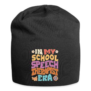 À l’époque de l’orthophoniste à l’école - Bonnet en jersey - noir - Devant
