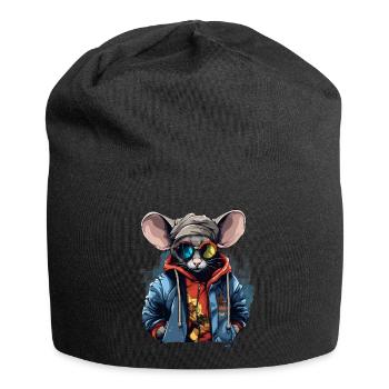 Urban Rodent: Streetwise Mouse Vibes - Bonnet en jersey - noir - Devant