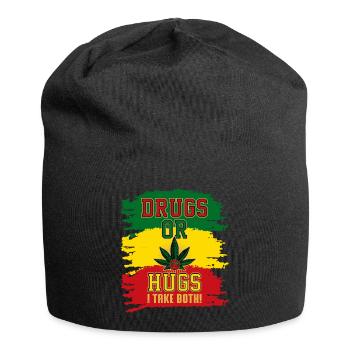 Drugs Or Hugs - Jersey-Beanie - Schwarz - Vorne