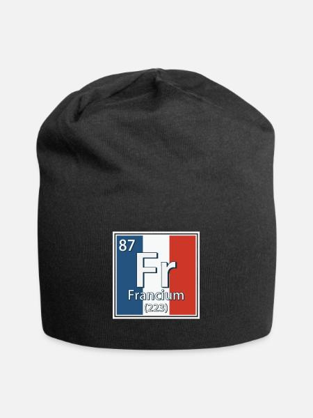 Tableau périodique des éléments francium - Bonnet en jersey - noir