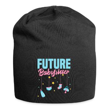 future baby-sitter Design pour une baby-sitter - Bonnet en jersey - noir - Devant