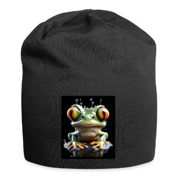 Grenouille #1 - Bonnet en jersey - noir - Devant