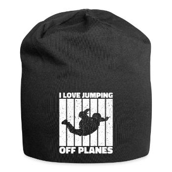 Parachutisme Passion Design. Cadeau d’adrénaline parfait - Bonnet en jersey - noir - Devant