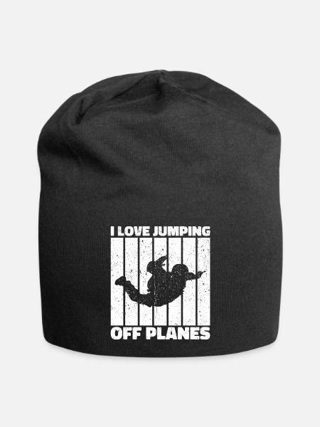 Fallschirmspringen Leidenschaft Design. Perfektes Adrenalin-Geschenk - Jersey-Beanie - Schwarz