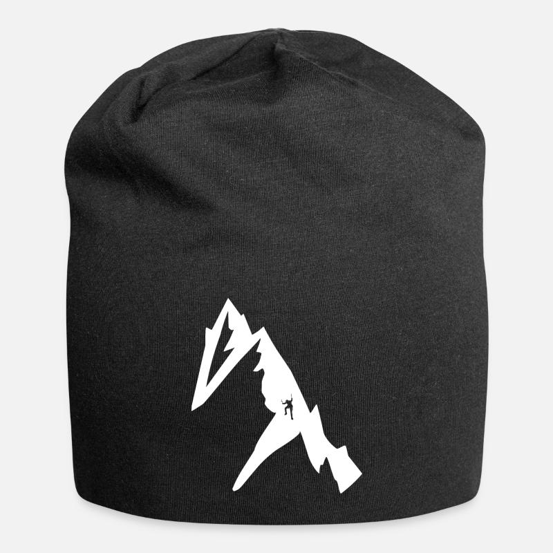 Eisklettern - Jersey-Beanie - Schwarz
