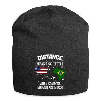 Distanz bedeutet so wenig, wenn jemand viel bedeutet - Jersey-Beanie - Anthrazit - Vorne
