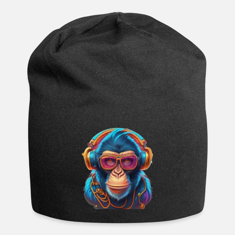 Cool Monkey - Jersey Beanie - black