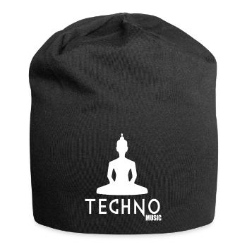 Musique techno - Bonnet en jersey - noir - Devant