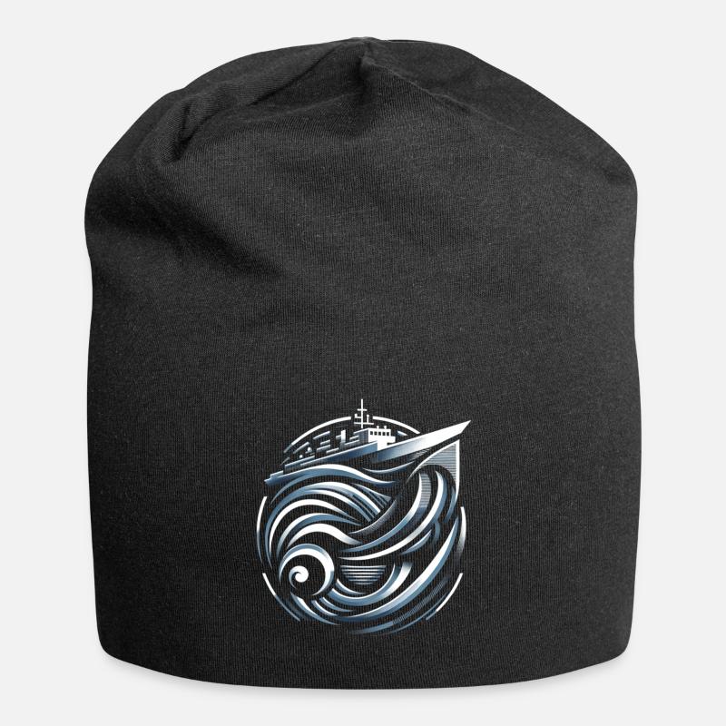 Tourbillon naval - Bonnet en jersey - noir