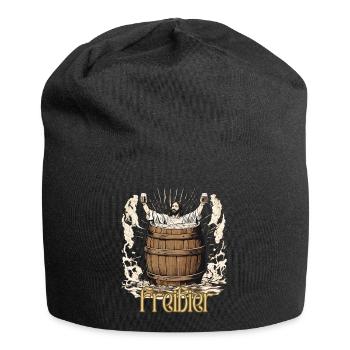 Jesus spendiert Freibier - Jersey-Beanie - Schwarz - Vorne