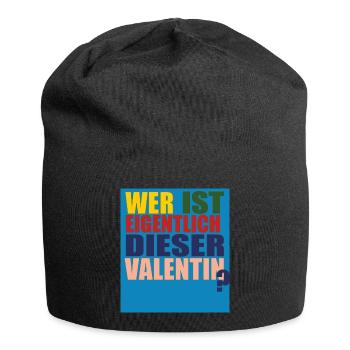 wer ist valentin - Jersey-Beanie - Schwarz - Vorne