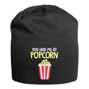 You Had Me At Popcorn Popped Maize - Jersey Beanie - black - Front
