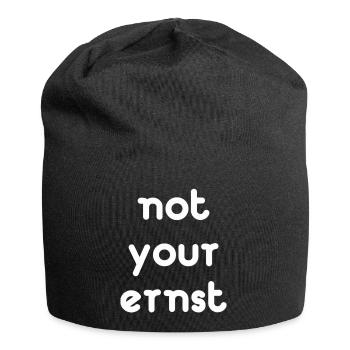 not your ernst - Jersey-Beanie - Schwarz - Vorne