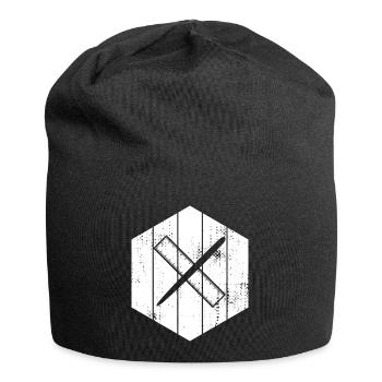 Drawing with pen and ruler - Jersey Beanie - black - Front