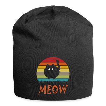 Funny cute cat - Jersey Beanie - black - Front