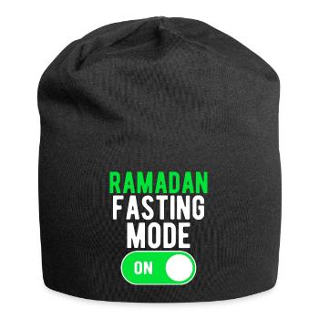 Mode de jeûne du Ramadan activé - Bonnet en jersey - noir - Devant