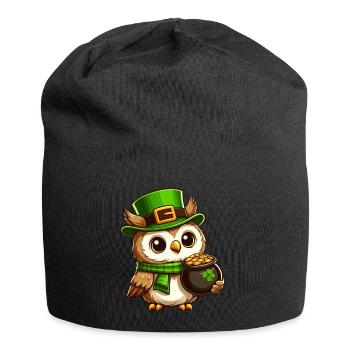 Hibou d’or de la Saint-Patrick - Bonnet en jersey - noir - Devant