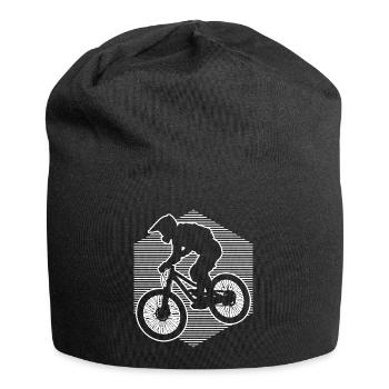 Femmes Hommes VTT Cyclisme Vélo VTT - Bonnet en jersey - noir - Devant