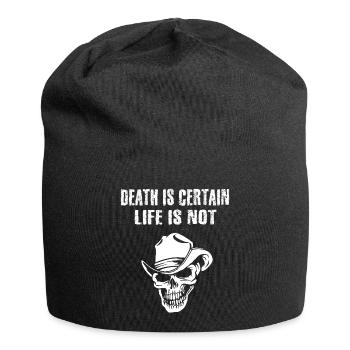Totenkopf - Jersey-Beanie - Schwarz - Vorne