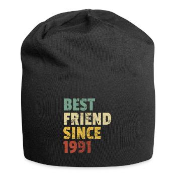 Meilleur ami depuis 1991 Slogan d’anniversaire drôle - Bonnet en jersey - noir - Devant