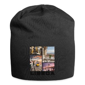Lisbonne Lisbonne Vacances Tram - Bonnet en jersey - noir - Devant