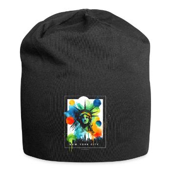 Pulsierende NYC Liberty - Jersey-Beanie - Schwarz - Vorne