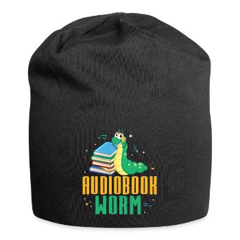 Ears Always Open: Proud Audiobook Worm - Jersey-Beanie - Schwarz - Vorne