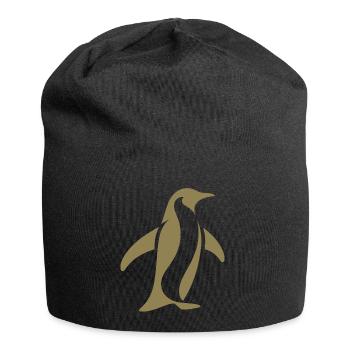 Penguin South Pole Silhouette Minimalist - Jersey Beanie - black - Front