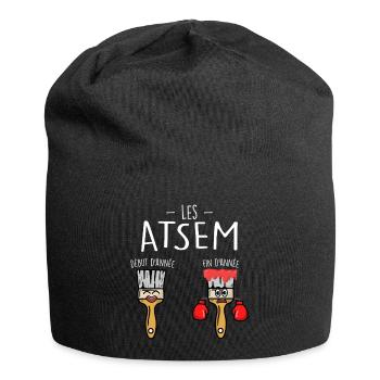 les ATSEM en début et fin d'année - Bonnet en jersey - noir - Devant