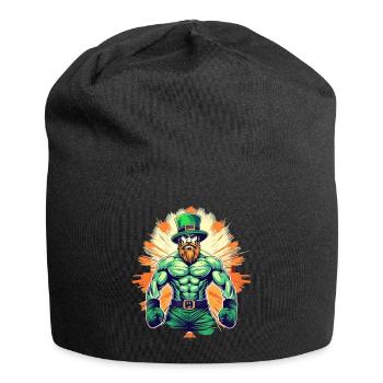 St. Patrick's Day Kleeblatt Bodybuilding - Jersey-Beanie - Schwarz - Vorne