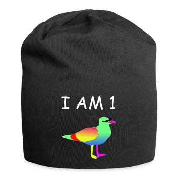 Oiseau coloré - Bonnet en jersey - noir - Devant