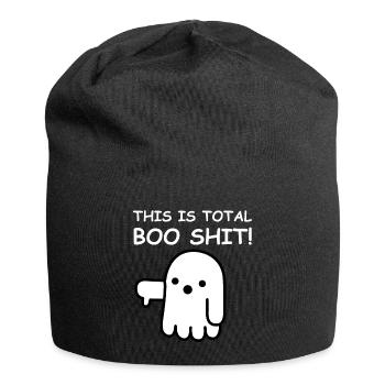 Das ist totaler Blödsinn | Geist, Gespenst, Boo - Jersey-Beanie - Schwarz - Vorne
