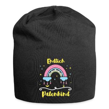 Endlich Patenkind Patin Pate Taufe Patenschaft - Jersey-Beanie - Schwarz - Vorne