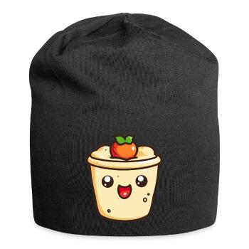 Cute Dessert Cartoon - Jersey Beanie - black - Front