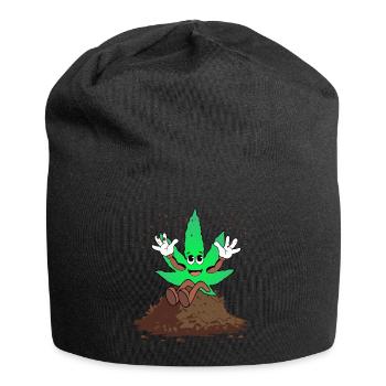 Der Bloom - Weed Cannabis Stoned Hanf Marihuana - Jersey-Beanie - Schwarz - Vorne