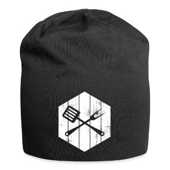 Wooden spoon and fork - Jersey Beanie - black - Front